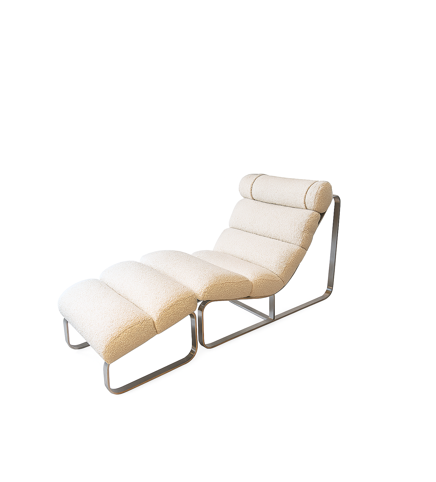 Fergus Set - Chair & Ottoman, Boucle Cream