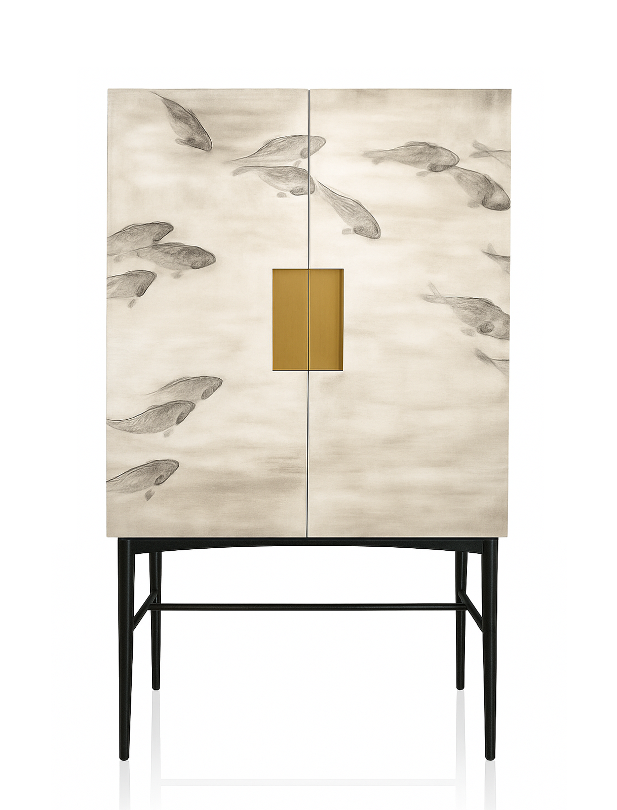 Koi Fish Cabinet, Beige Large