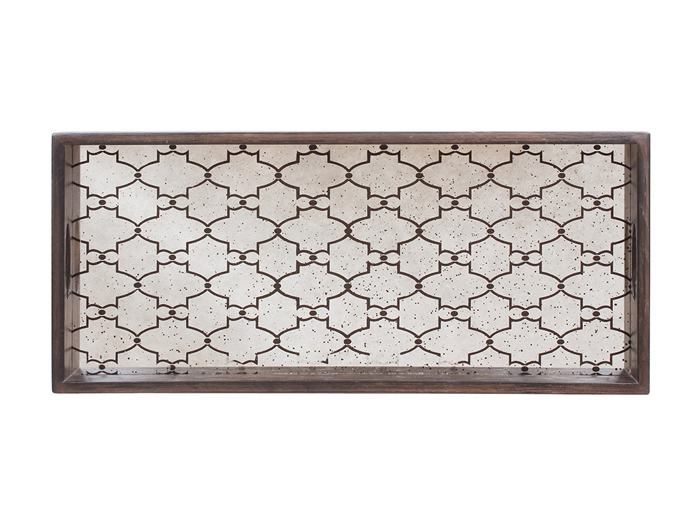 Bronze Gate Glass Tray, 69x31cm