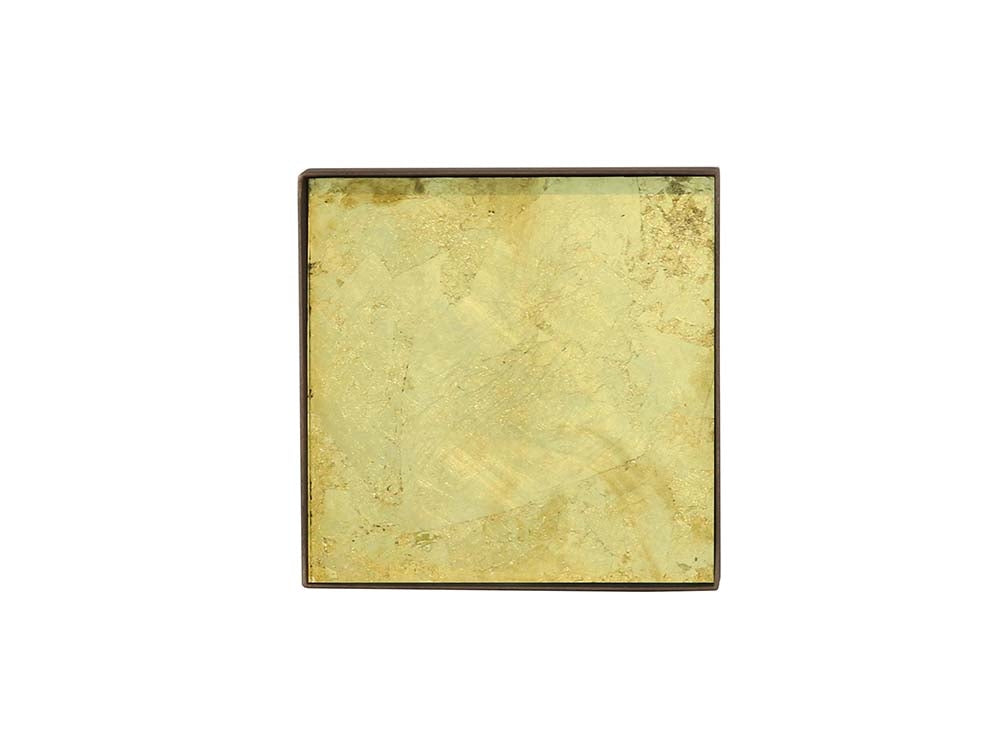 Gold Leaf Glass Tray, 16x16cm