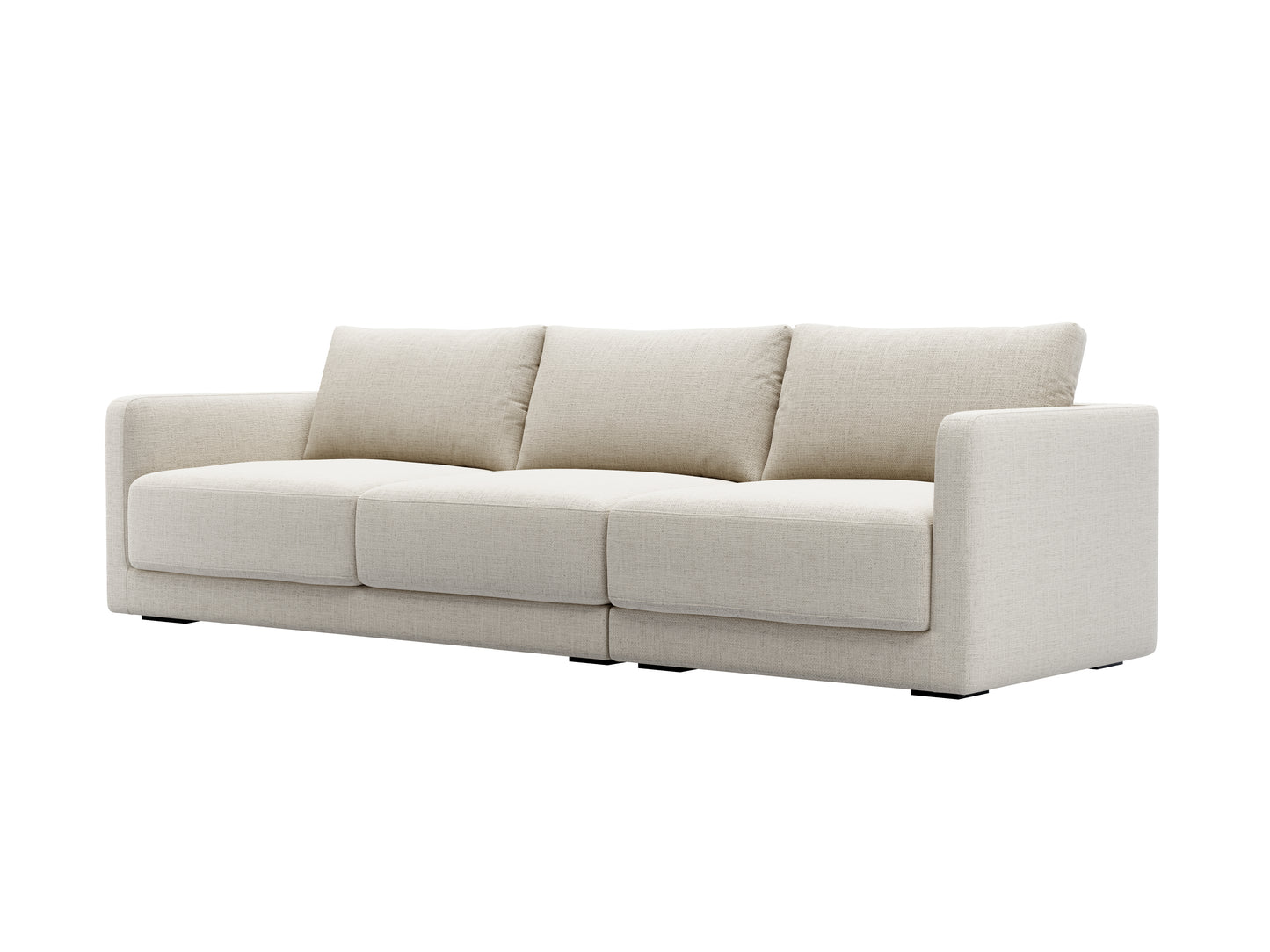 Basel 3 Seat Sofa, Dover Oat