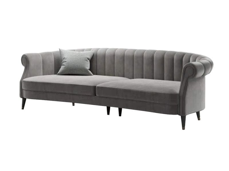 Audrey 4 Seater Sofa Light Grey