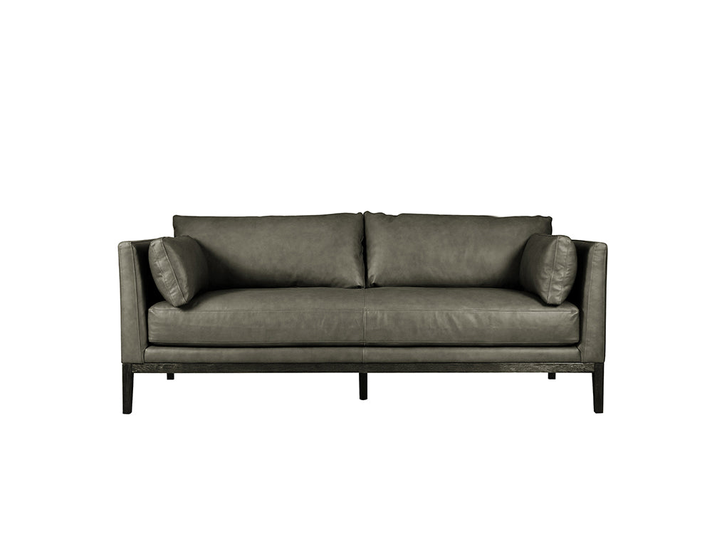 Vancouver 2 Seat Sofa, Parrot Grey Leather