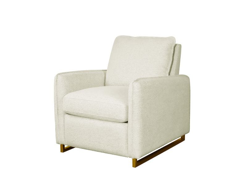 Beltran Recliner, Alcott Ivory, Gold Base