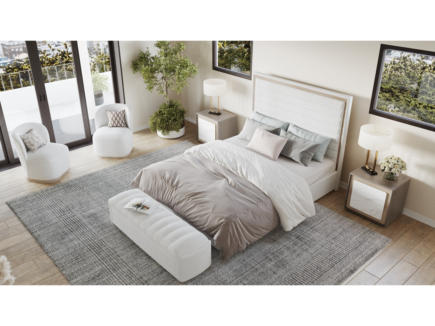 Tera Bed Super King, Rose Gold