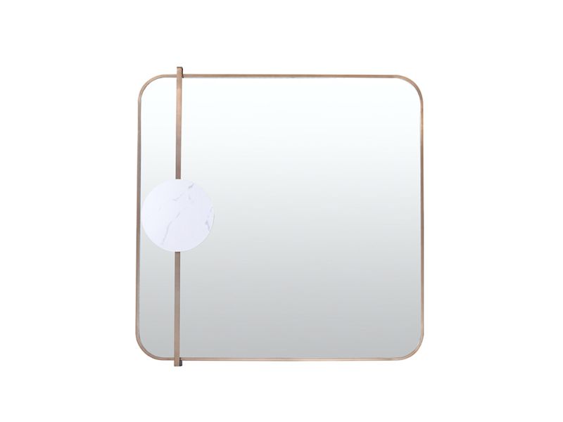 Thea Square Mirror, Rose Gold