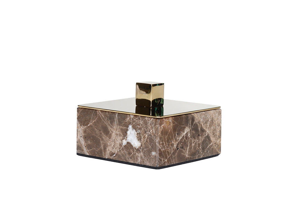 Dawson Trinket Box, Brown Marble Small