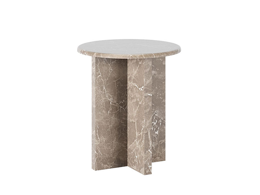 Gianni Marble Side Table, Grey