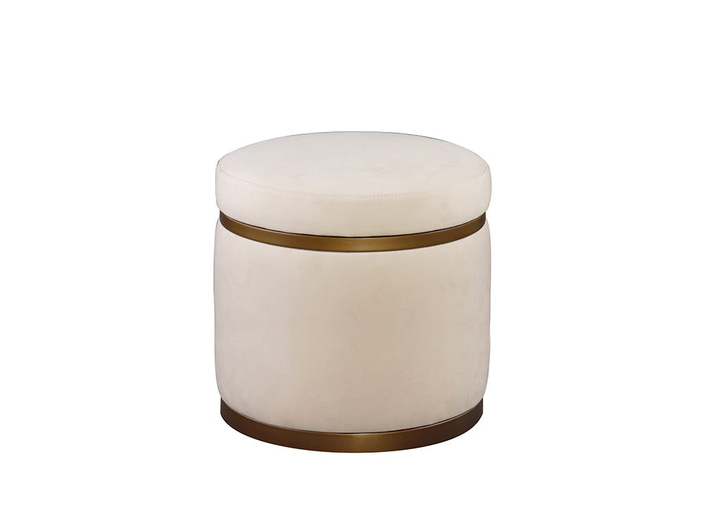 Midas Extra Tall Storage Ottoman, Natural