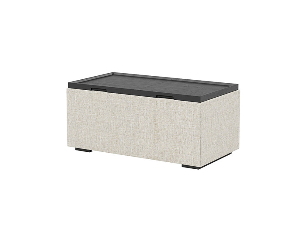 Basel Storage ottoman 2 Trays,Dover Oat