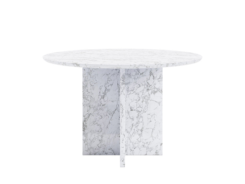 Giovanni round marble table white