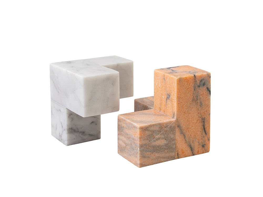 Blokk Marble Bookends