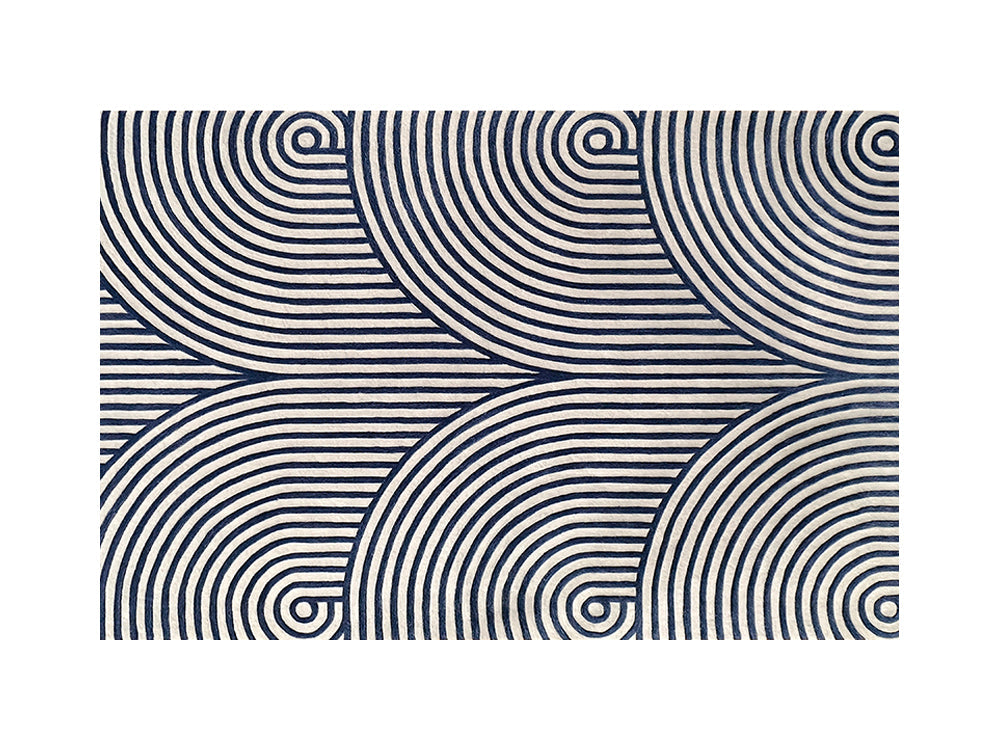 Curvone Curve Rug Blue