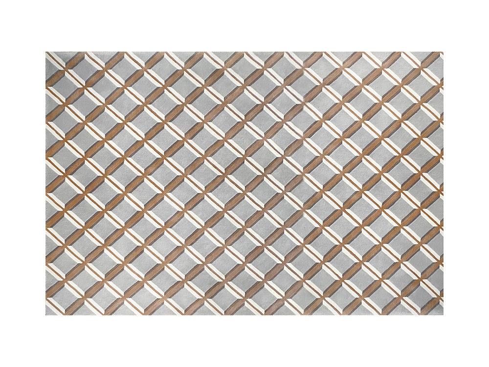 Malvina Rhombus Rug Gray (L)