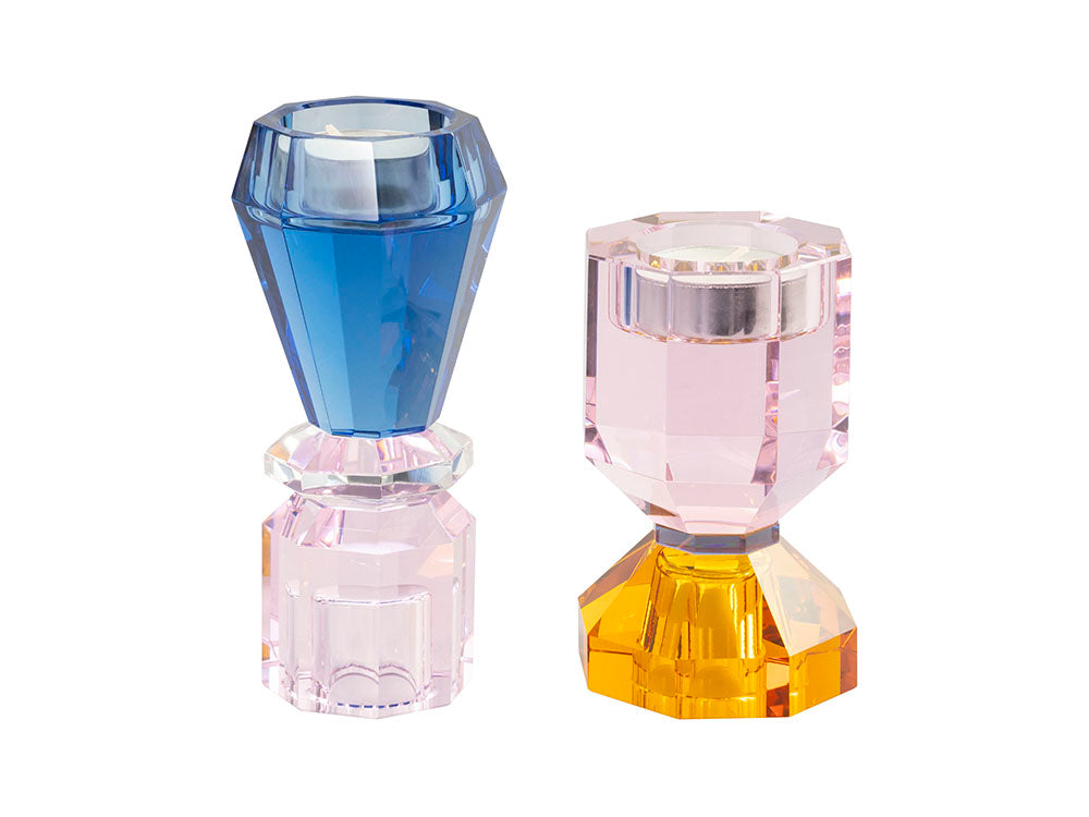 Octagon Crystal Candle Holder