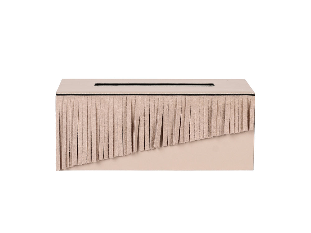Tassel Leather Tissue Box