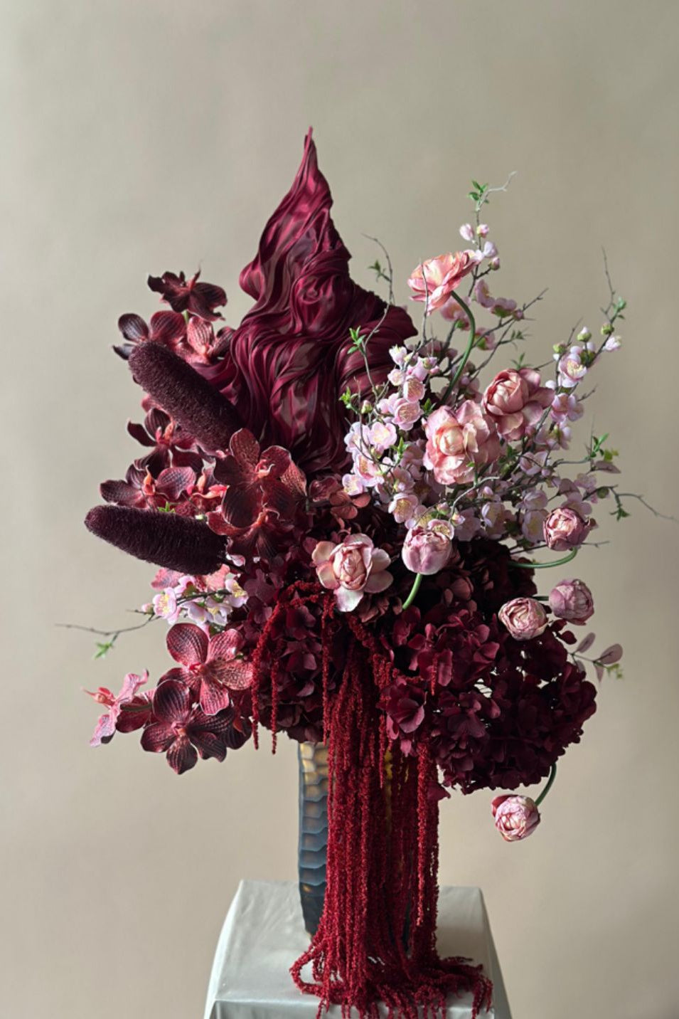 Crimson Blush Flower Arrangement