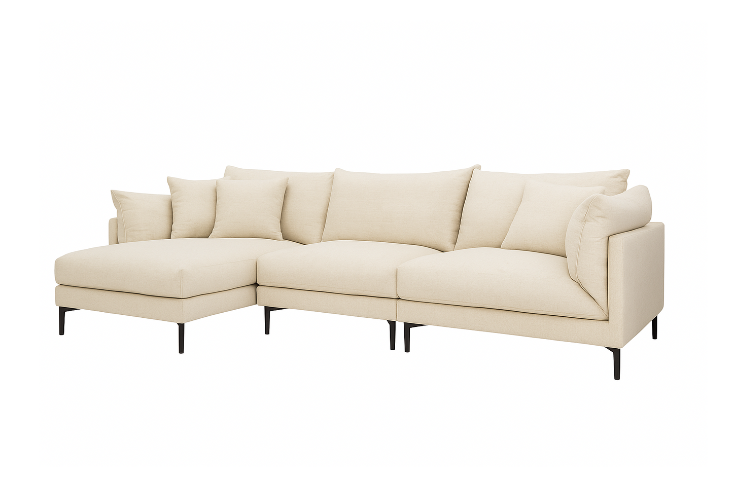 Julian Modular 3 Seat Left Chaise Sofa, Oat