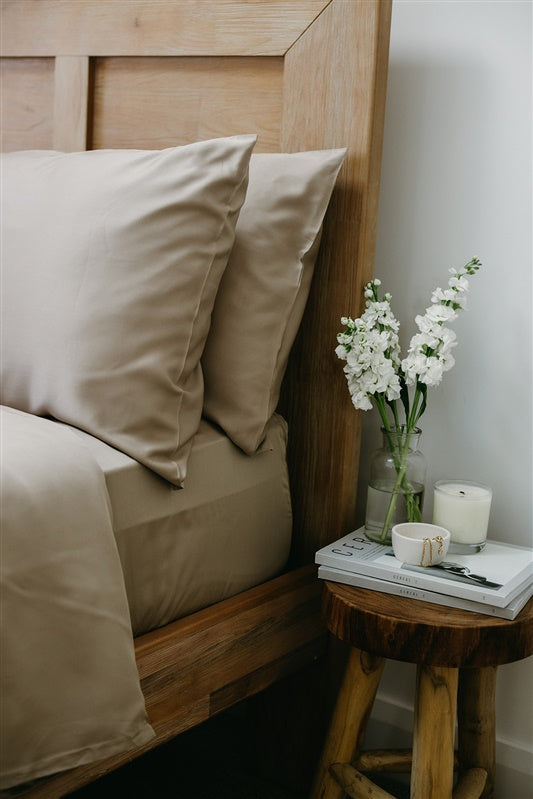 Bamboo Fitted Sheet Byron sand