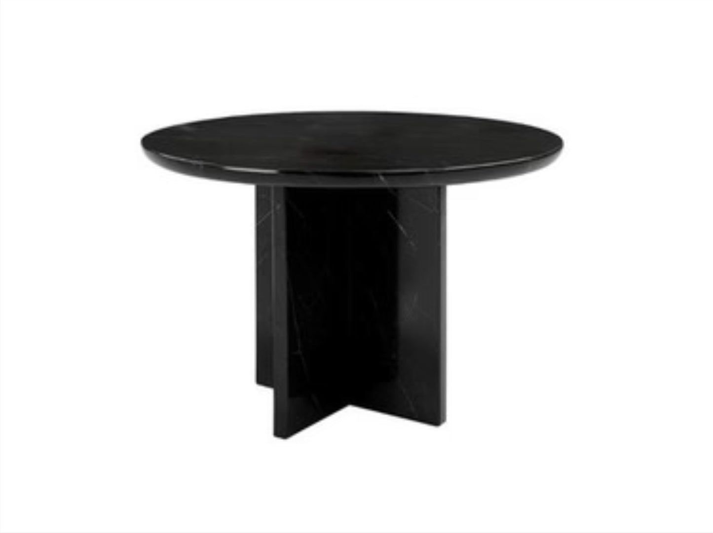 Giovanni Round Marble Table, Black