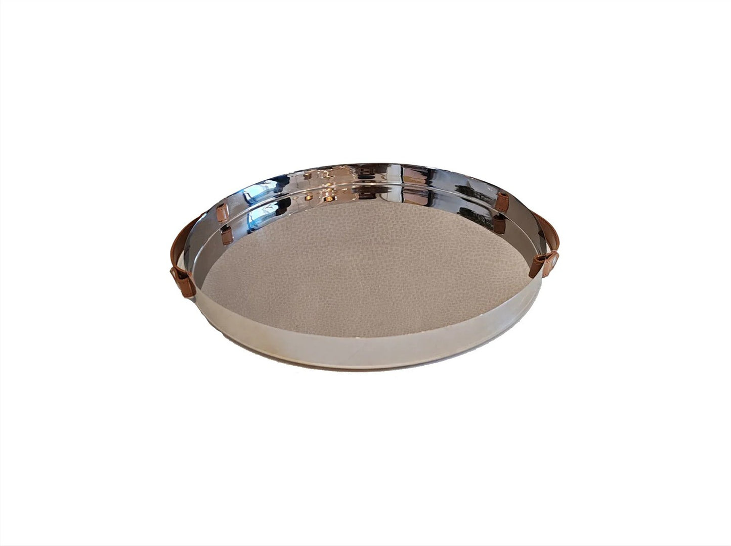 Lyatt Leather Handle Tray