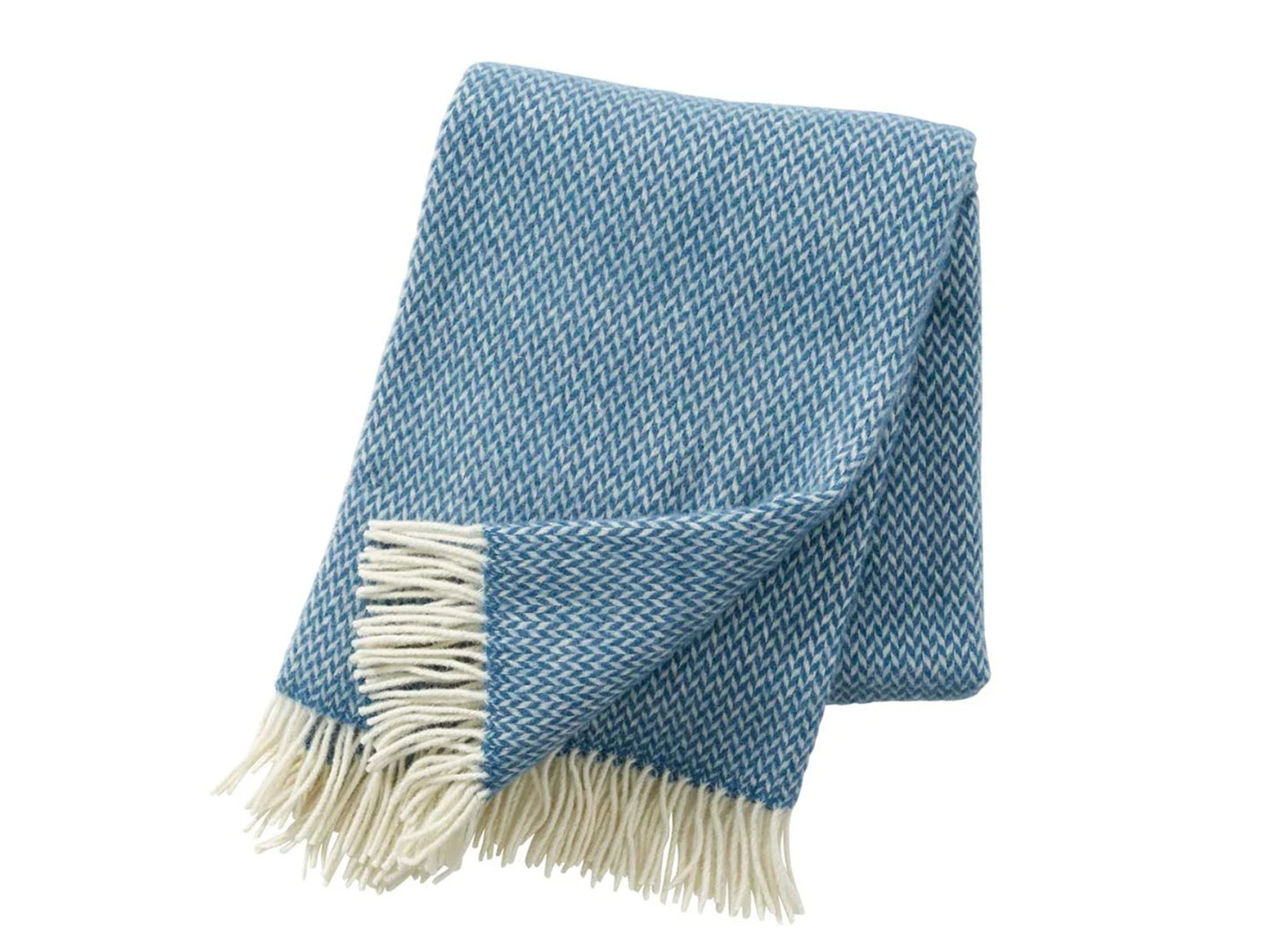 Pulse Lambs Wool Throw, Blue