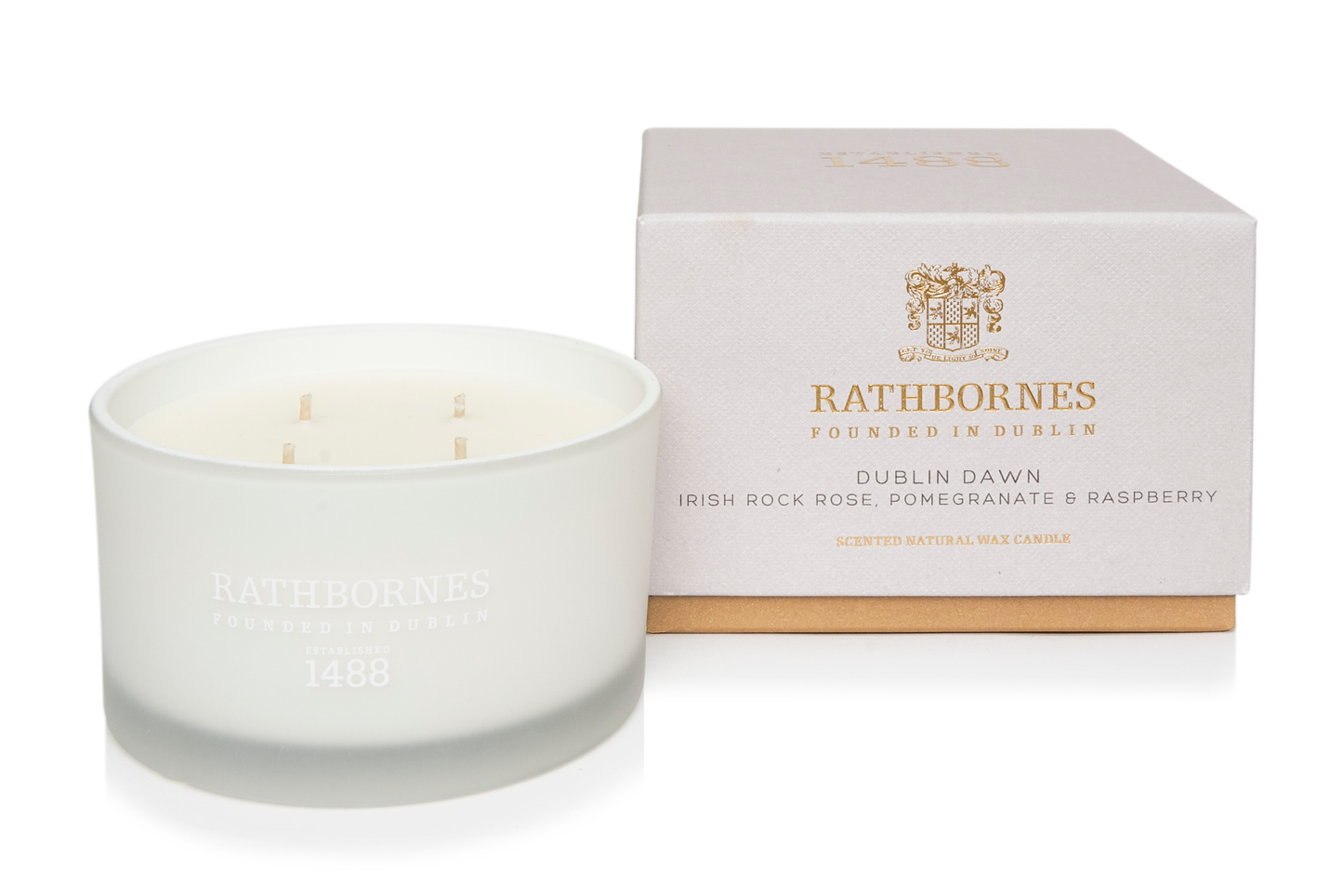 Rathbornes 1488 Dublin Tea Rose Candle 390g