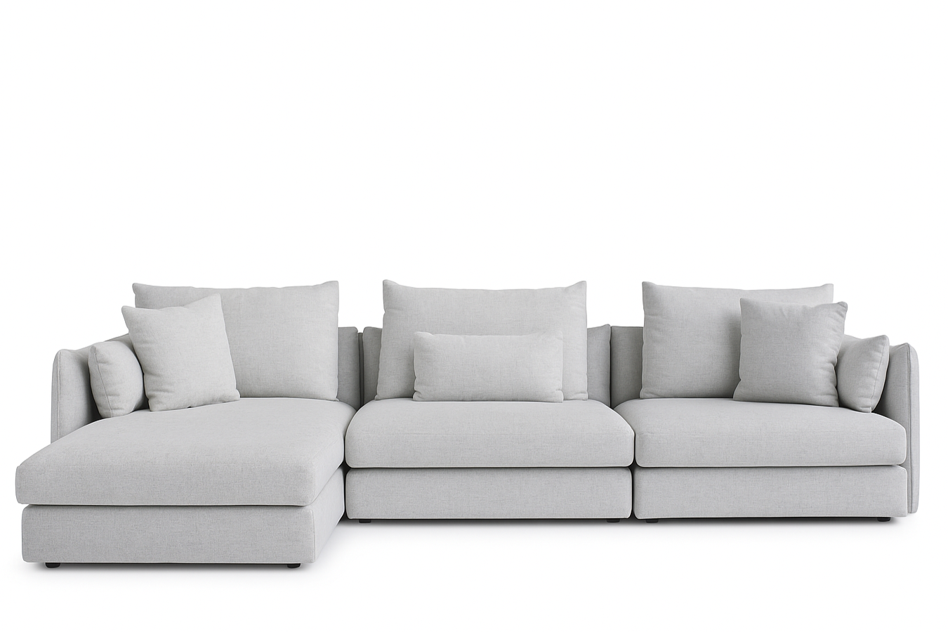 Paulo 3 Seat L Shape Left Sofa Beige