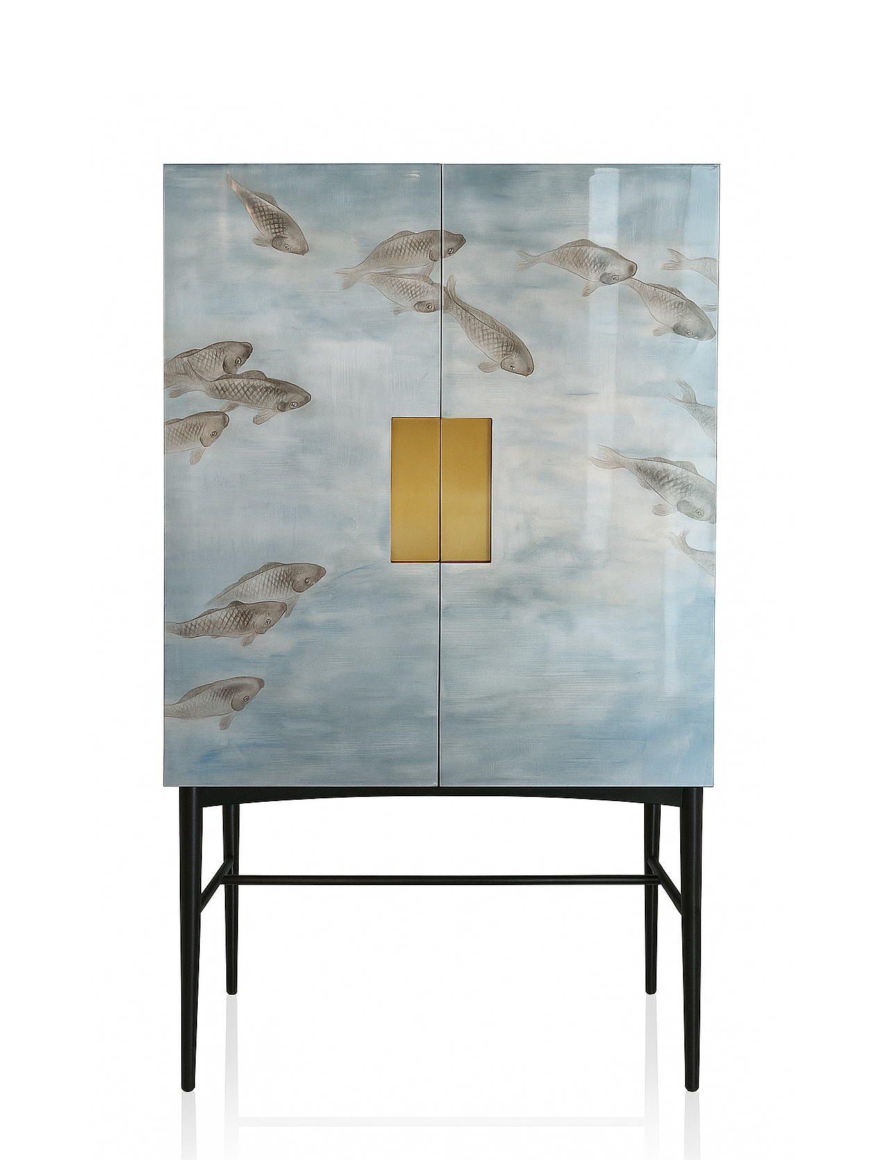 Koi Fish Cabinet, Blue Large