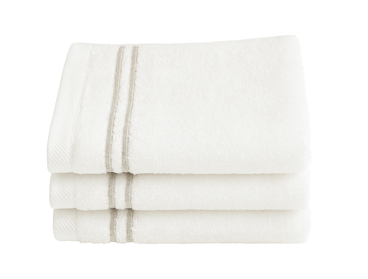 Cotton Hand Towel, Silver embroidery