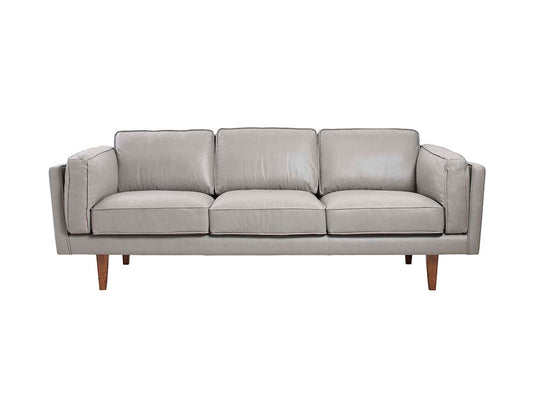 Brooklyn 3 Seater Sofa, Grey Leather