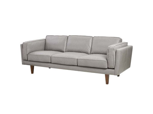 Brooklyn 3 Seater Sofa, Grey Leather