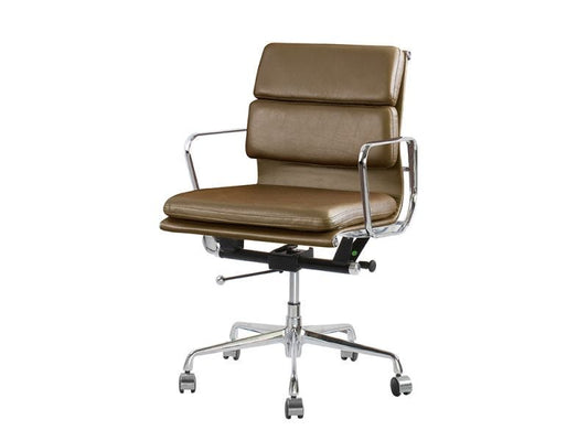 Eames Office Chair, Brown Leather