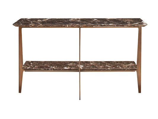 Camden Console Table, Brown Marble