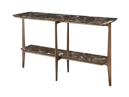 Camden Console Table, Brown Marble