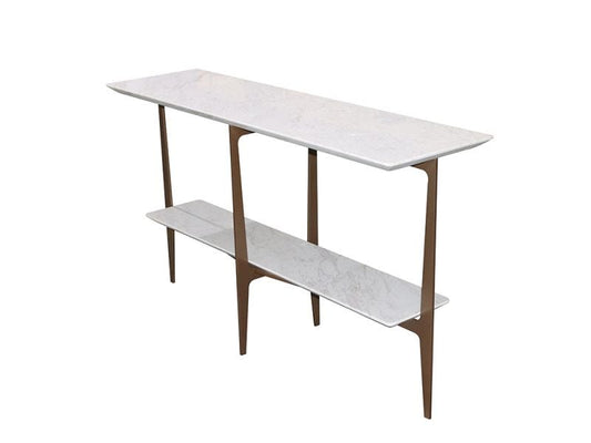 Camden Console Table, White Marble