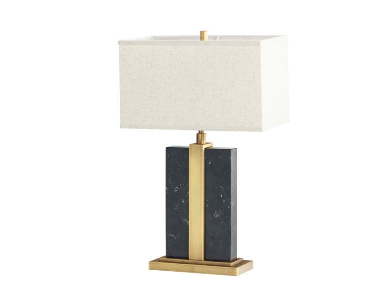 Fleming Table Lamp, Black Marble
