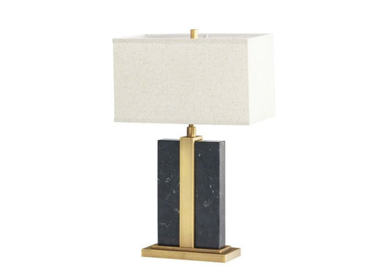 Fleming Table Lamp, Black Marble