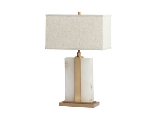 Fleming Table Lamp, White Marble