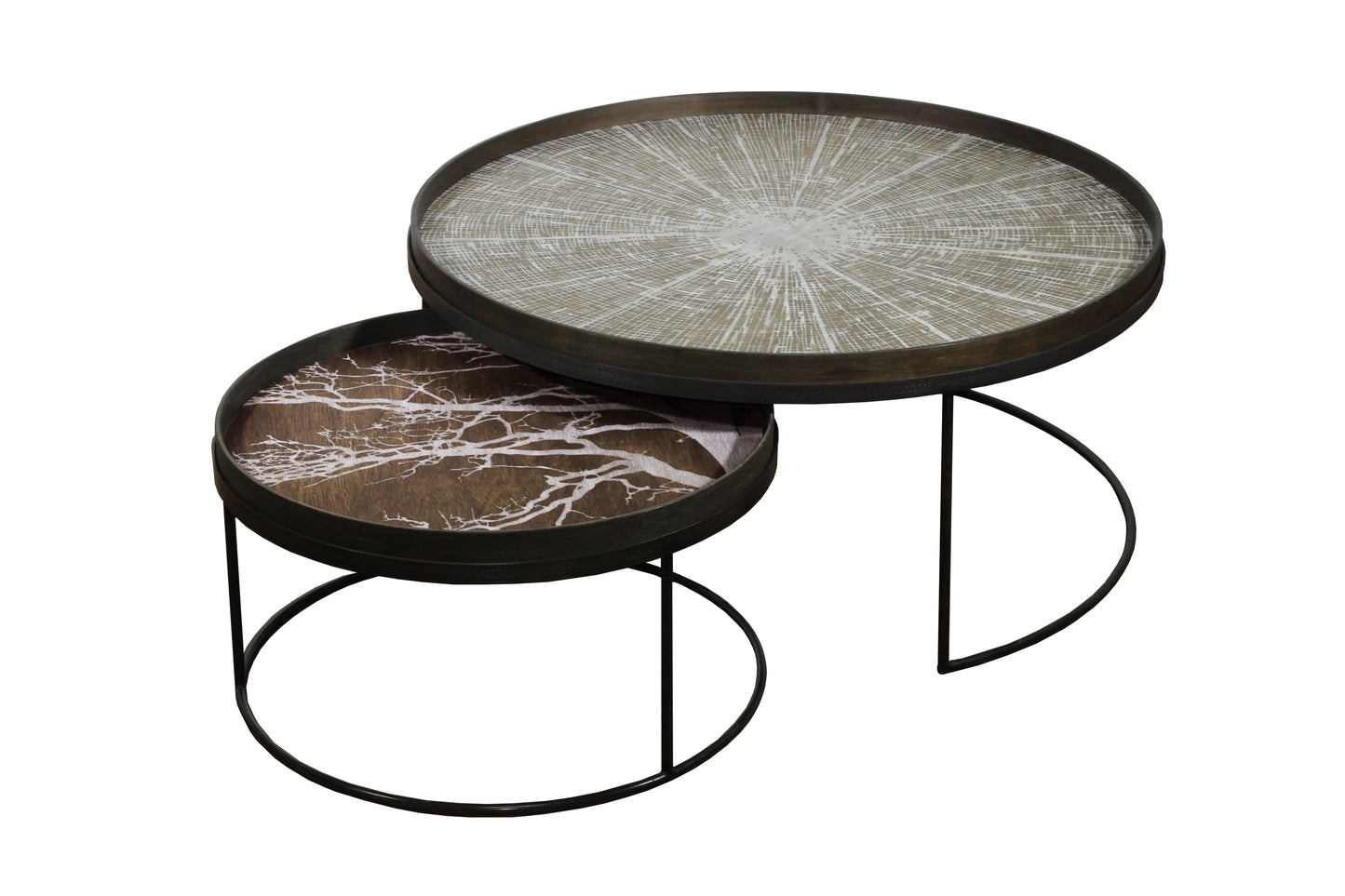 Round Tray Tables Set, XL