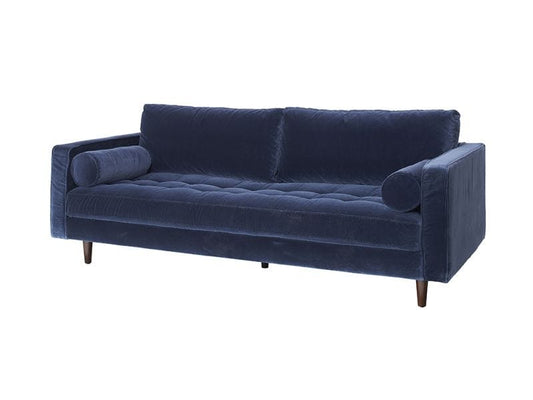 Austin Navy Velvet 3 Seater