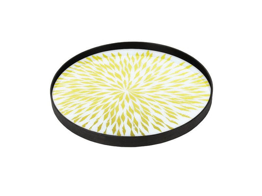 Dahlia Glass Round Tray, 61cm