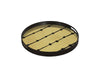 Brown Dots Glass Round Tray, 48cm