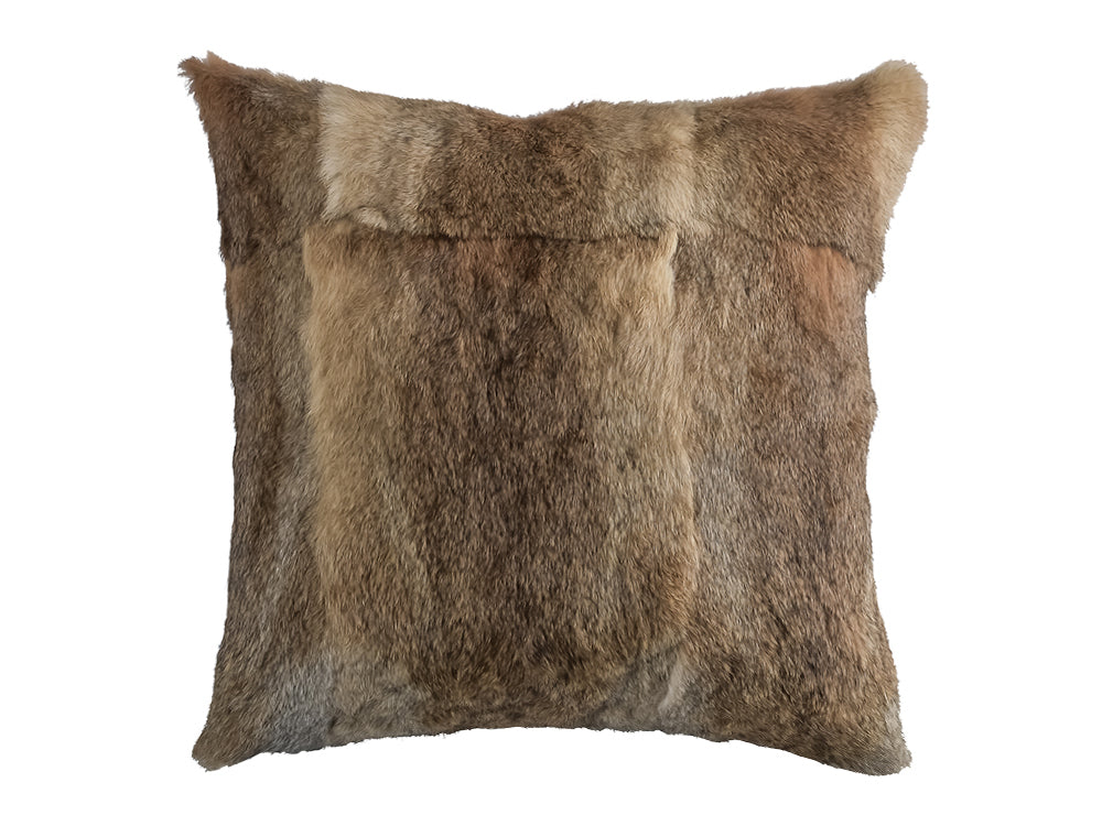 Plush Fur Cushion Cover, Beige 45x45cm