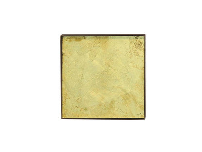 Gold Leaf Glass Tray, 16x16cm