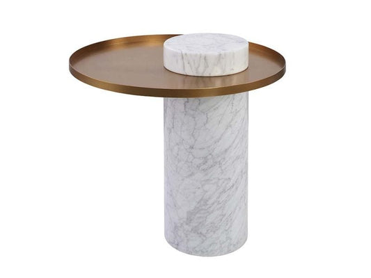 Circa Marble Side Table, White