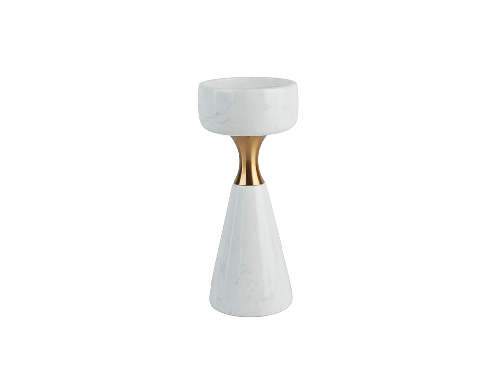 Brunus Candle Holder, White Large