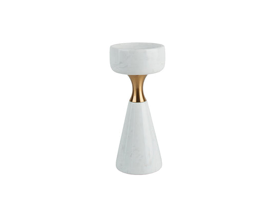 Brunus Candle Holder, White Large