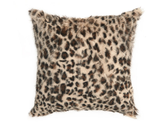 Goat Fur Cushion Cover, Leopard 45x45cm