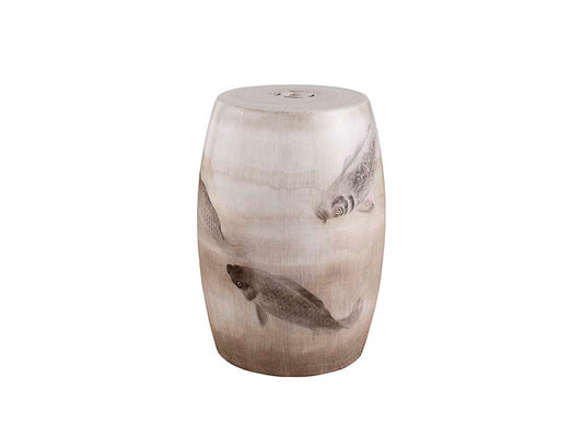 Koi Fish Ceramic Stool